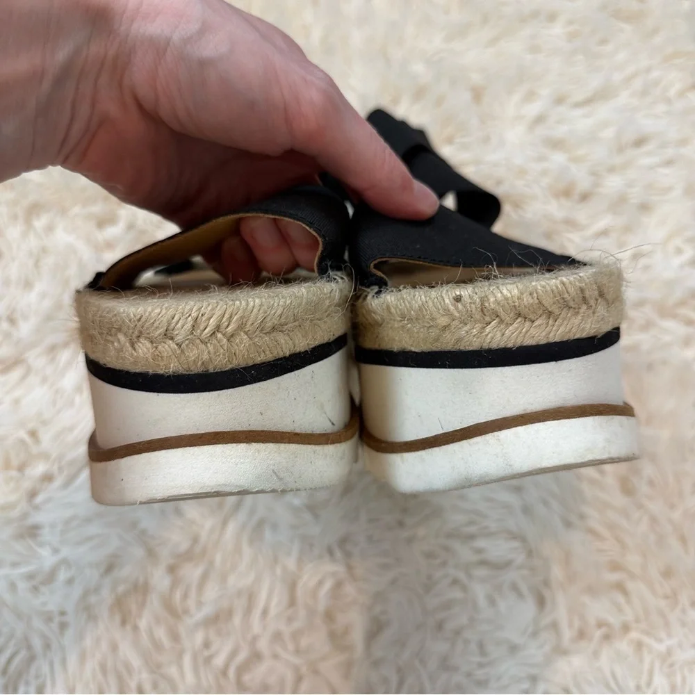 Jeffrey Campbell Black Merez Platform Lug Sole Open Toe Sandals Size 39 8.5 zip